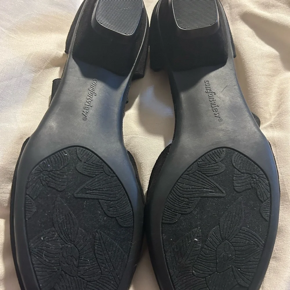 Comfortview Women's The Camilla Pumps Shoes Size 10 Black NWOT Low Heel - Picture 3 of 6